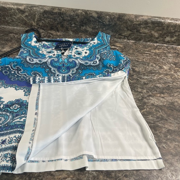 Talbots RSVP Women's Blue Paisley lined Top Blouse Size 2 side zip NWT - Picture 12 of 13